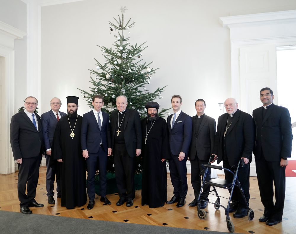 Empfang von Vertretern christlicher Religionen / BKA/Andy Wenzel, Andy Wenzel Am 4. Dezember 2018 empfingen Bundeskanzler Sebastian Kurz und Bundesminister Gernot Bl?mel Vertreter christlicher Religionen im Bundeskanzleramt.