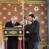Nach dem Gottesdienst am 13. Jänner im Kloster Mehrerau führte Metropolit die Wasserweihe im Bregenzer Yachthafen durch