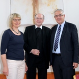 Anna Findl-Ludescher (neue gf. Vorsitzende), Referatsbischof Alois Schwarz, Balthasar Sieberer (ehem. langjähriger Vorsitzender)