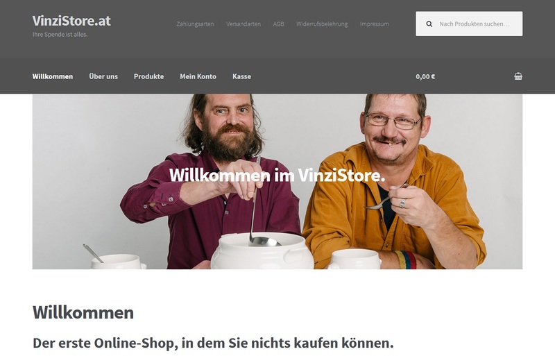 vinzistore.at / Screenshot