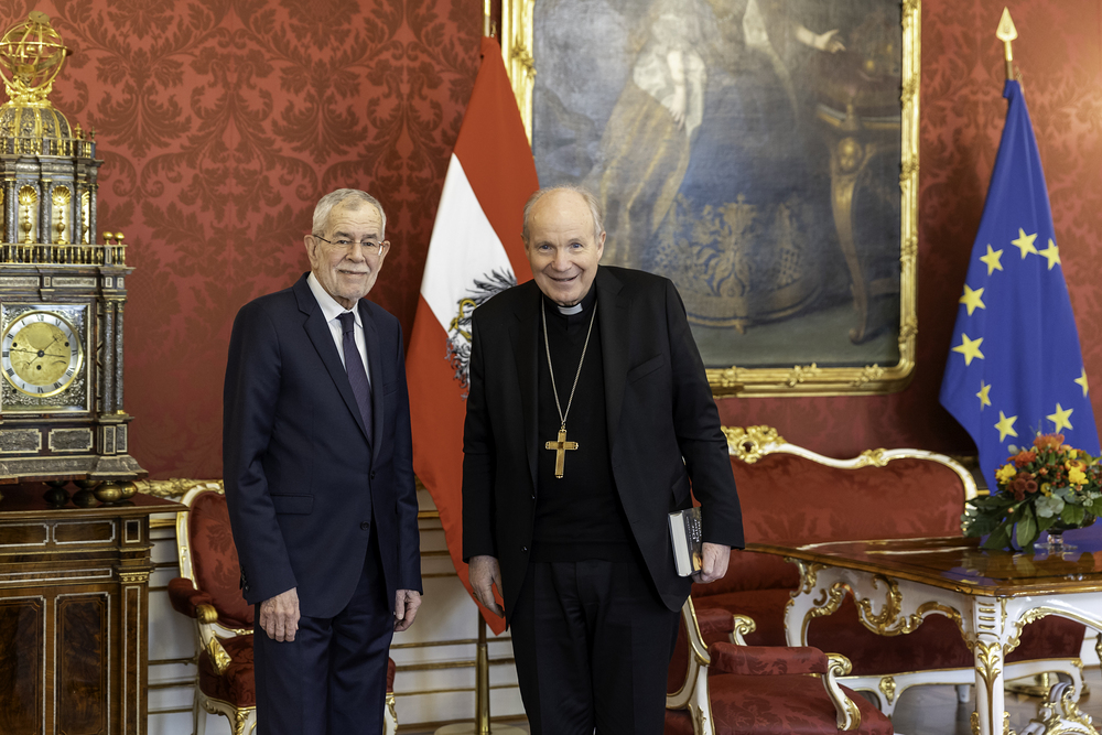 Nachgeholter Adventbesuch von Kardinal Christoph Schönborn bei Bundespräsident Alexander Van der Bellen / Erzdiözese Wien/Schönlaub, Stephan Schönlaub